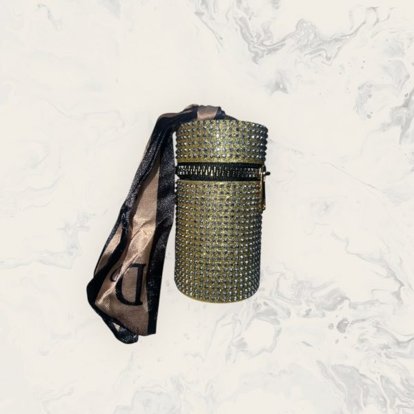 Monedero Cilíndrico con Brillos y Pañuelo Decorativo - Imagen 4